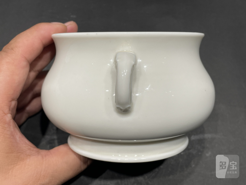 明晚期 德化丁水奇珍款夔龙耳簋式炉 - 图3